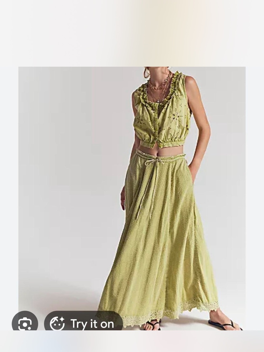 Free People Madelyn Palm Oasis Combo Set Size M NWT